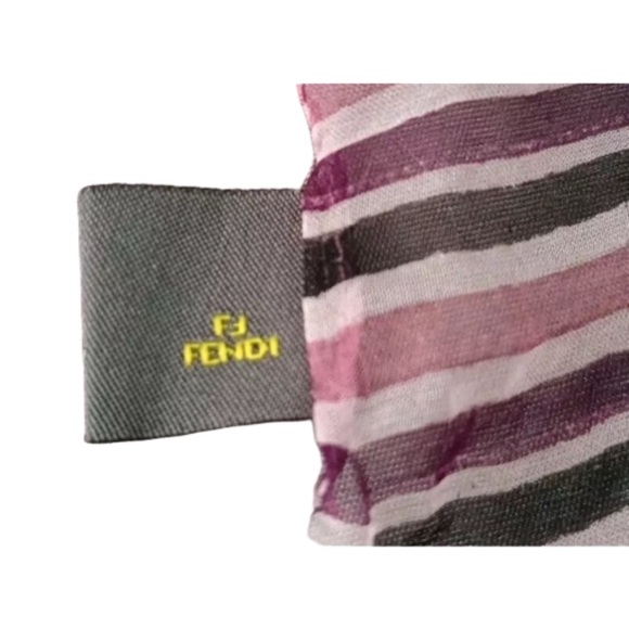 Fendi Silk Scarf Pink Purple - Picture 5 of 6